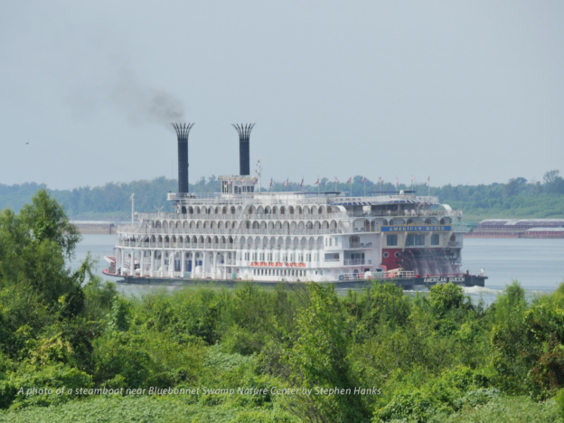 A photo of a steamboat near Bluebonnet Swamp Nature Center by Stephen Hanks