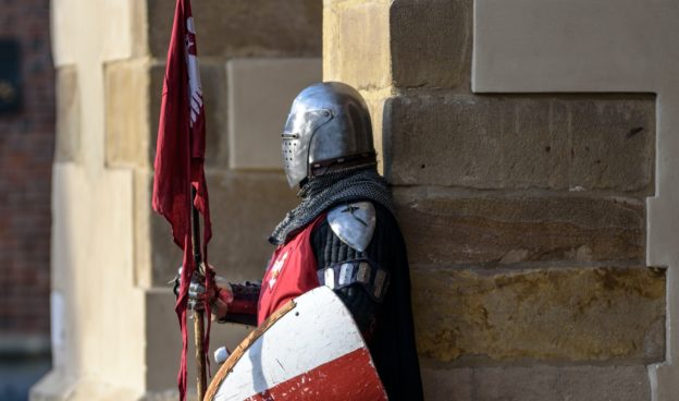 Suit of armor guarding entrance